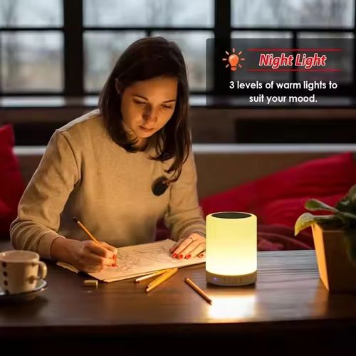 Smart bluetooth speaker with clapping light and color touch light