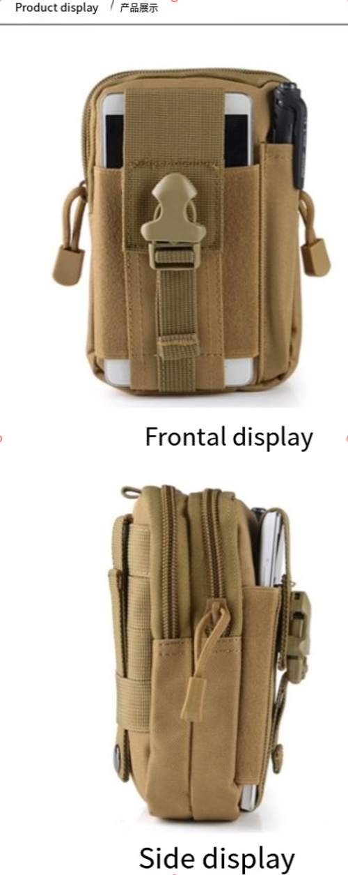 Outdoor sports waist bag tactical military camouflage multi-functional tool mobile phone waist bag riding accessories war pocket bag