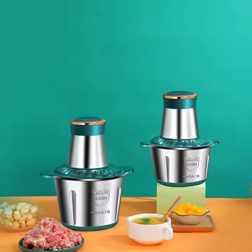 New 2 Speeds 220-240V 250W High Power Stainless steel 2L 3L Capacity Electric Chopper Meat Grinder Mincer Food Processor Slicer 复制