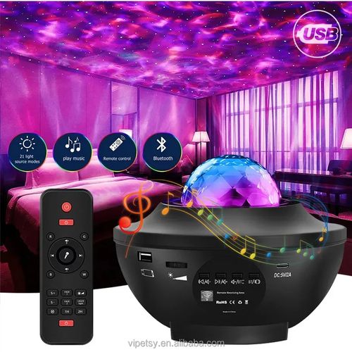 LED star projection rotating light