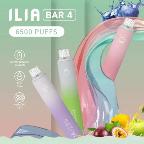 ILIA Bar4 拋棄式電子煙 | 6500口大容量 | 全新升級版