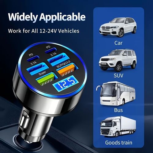 6-in-1 Car Fast Charger