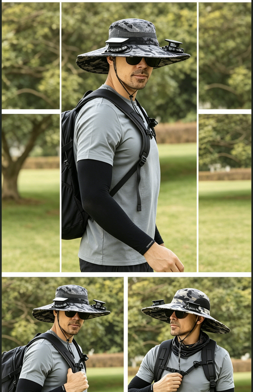 Solar Powered Fan Hat