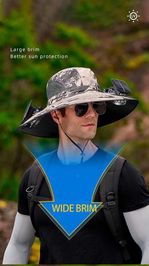 Solar Powered Fan Hat