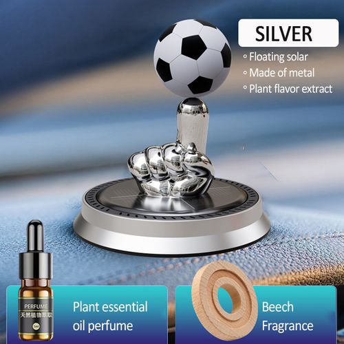 Solar Powered Rotating Football Car Interior Decoration