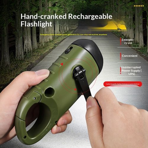 🔥Lat Day 49%Emergency Solar Hand Crank Tactical LED Flashlight