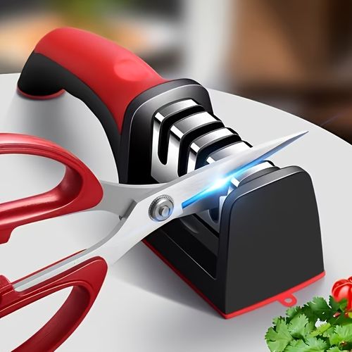 Professional 4-Stage Knife Sharpener - Restore Blades in Seconds