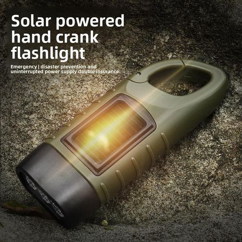 🔥Lat Day 49%Emergency Solar Hand Crank Tactical LED Flashlight