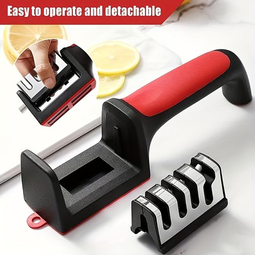 Professional 4-Stage Knife Sharpener - Restore Blades in Seconds
