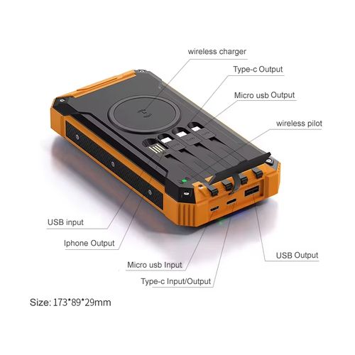 Bestselling Waterproof Solar Power Bank 20000mAh Outdoor Camping Lamp Portable Charger