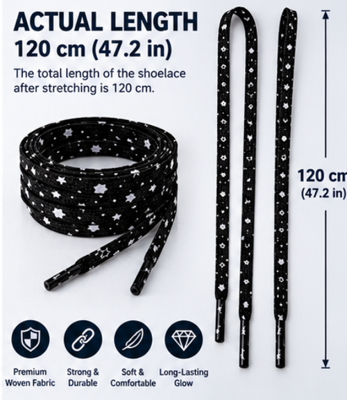 Fluorescent shoelaces