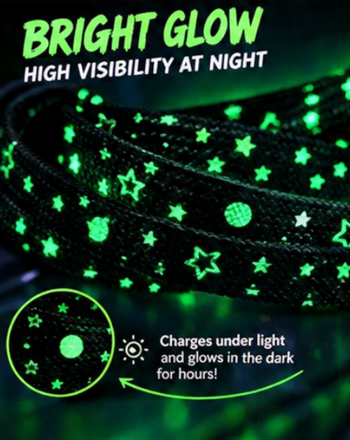 Fluorescent shoelaces