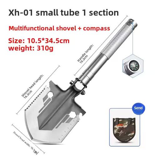 Multi-Purpose Camping Survival Shovel With Camouflage Bag