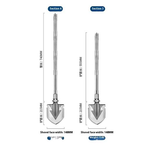 Multi-Purpose Camping Survival Shovel With Camouflage Bag