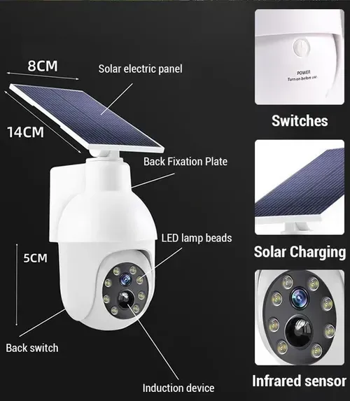 ⏰ Solar-Powered Simulated Surveillance Camera Street Light
