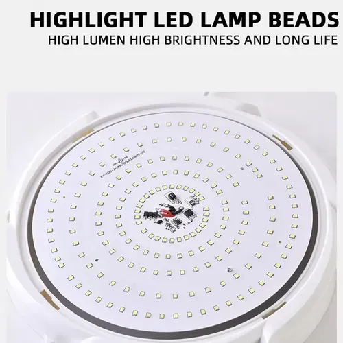 200W LED Solar Ceiling Lamp with High Lumen Brightness Long Life Indoor Rechargeable Remote Control for Living Highlight