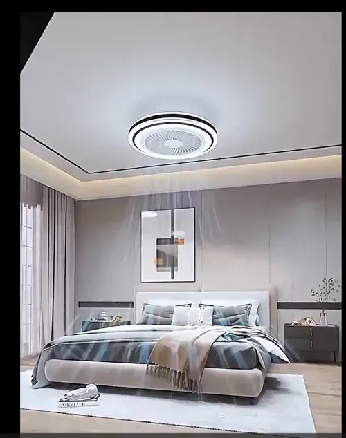 Led Ceiling Fan 220V Mute Ac Motor 3 Color Led Ceiling Fan with Remote Contro