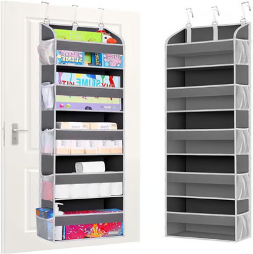 👍The Door Storage Organizer with 5 Pockets 10 Mesh Pockets