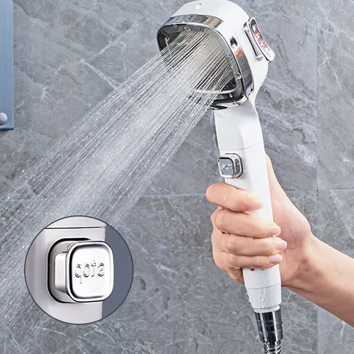 🎁 - 4-mode Handheld Pressurized Shower Head with Pause Switch
