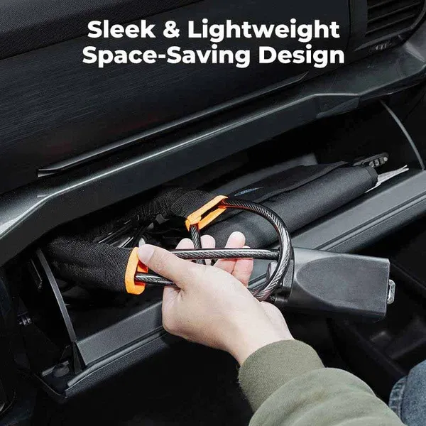 🔥Universal Steering Wheel Lock with Seat Belt Clip(Includes 2 Keys)🔥