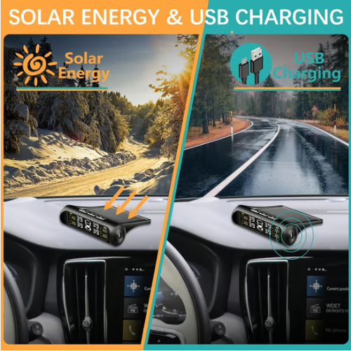 Solar Power Car Tire Pressure Monitoring Tool