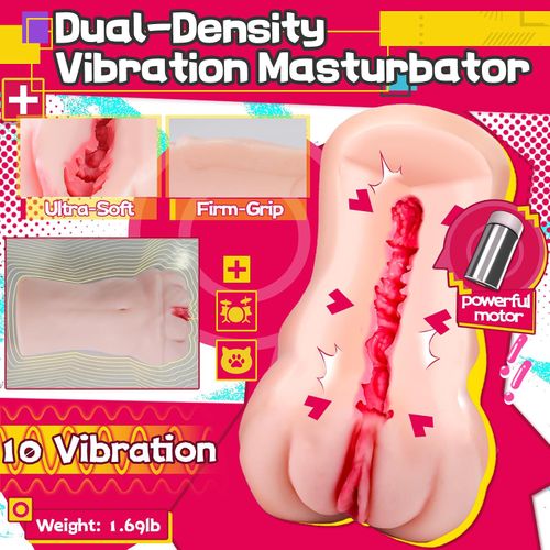 Male Masturbator 10 Vibration Pocket Stroker for Men 1.69LB | Dual-Layer,Soft TPE Touch,Anime Adult Toy,Discreet Packaging Visit the Fusexil Store