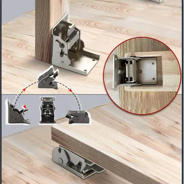 🔥90 Degrees Self-locking Folding Hinge Anti-corrosion Invisible Connector🔥