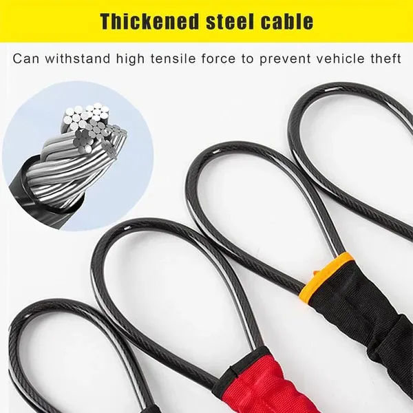 🔥Universal Steering Wheel Lock with Seat Belt Clip(Includes 2 Keys)🔥