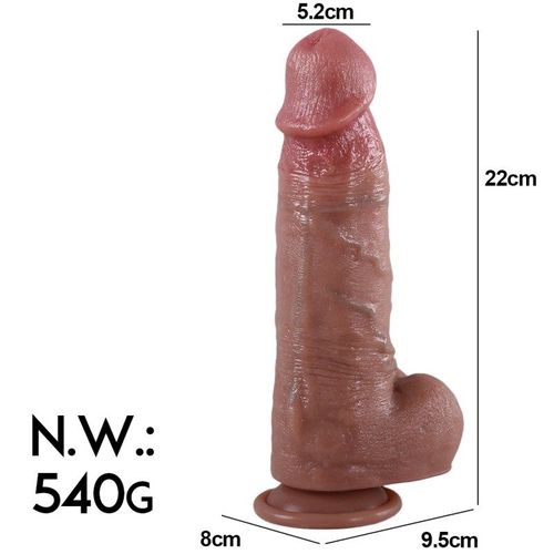 KY27-Double Layer Liquid Silicone Dildo with Strong Suction Cup