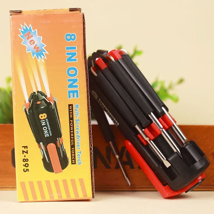 🔥 Now 50% OFF 🔥8 in 1 screwdriver with powerful torch