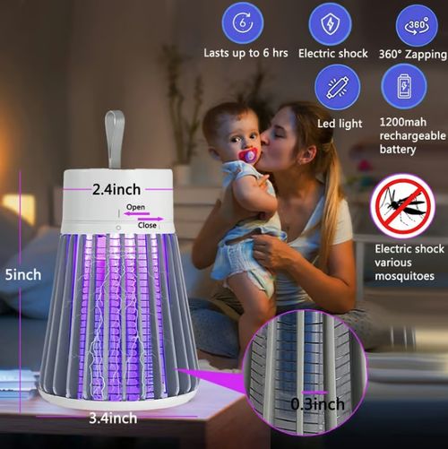 Portable Bug Zapper for Indoors Outdoor Fly Zapper Mosquito Trap