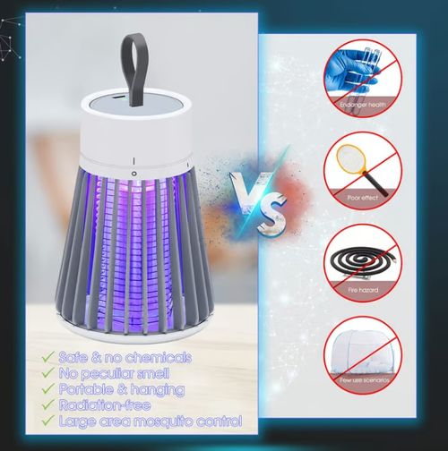 Portable Bug Zapper for Indoors Outdoor Fly Zapper Mosquito Trap