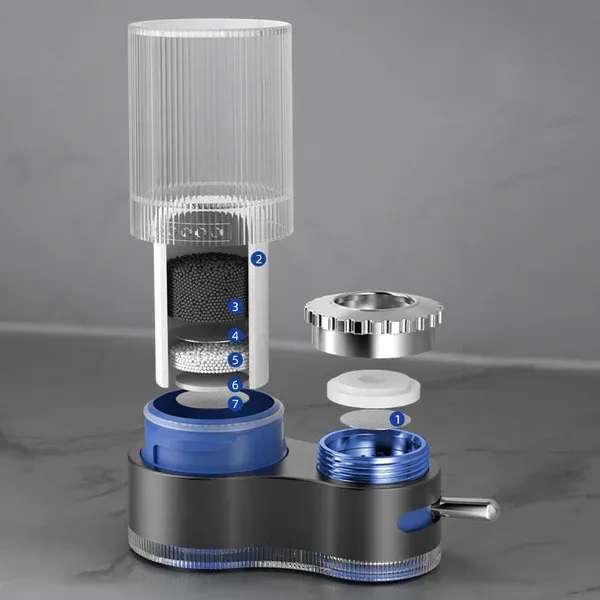 ✨💧Filter cartridge with adapter can be washed again and again faucet water purifier