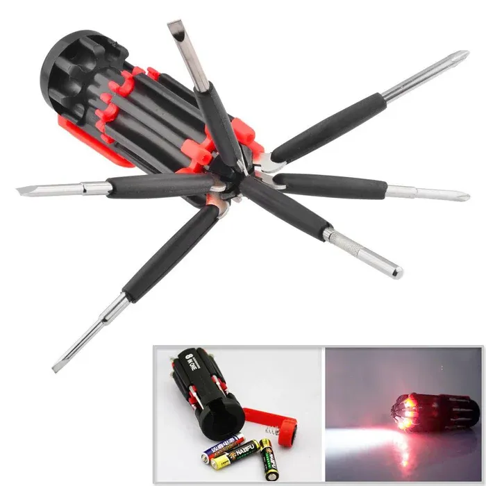 🔥 Now 50% OFF 🔥8 in 1 screwdriver with powerful torch