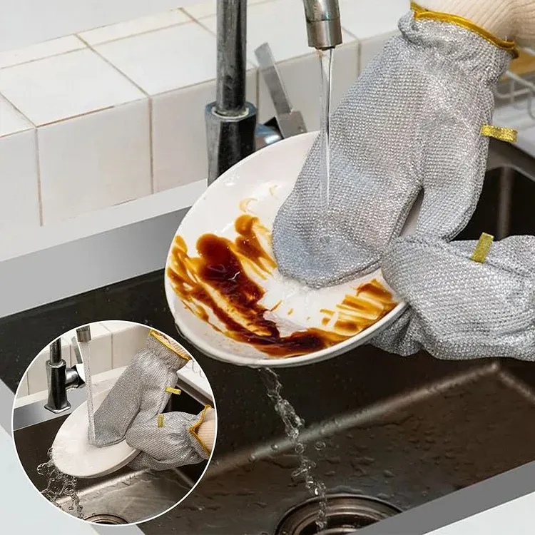 🔥2025 NEW SALES - 50% OFF🔥Kitchen Essentials— Dishwashing Wire Gloves✨