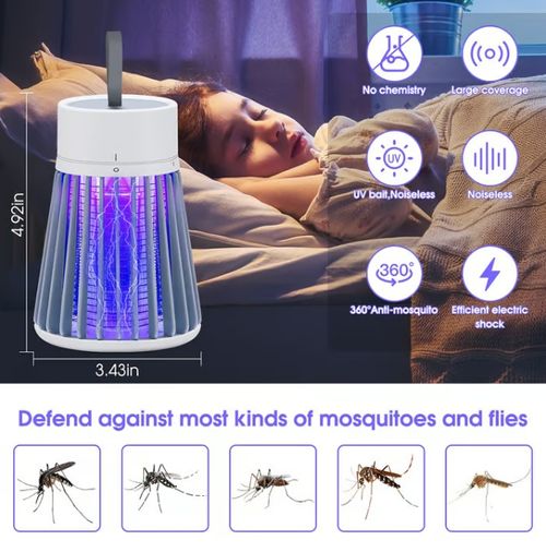 Portable Bug Zapper for Indoors Outdoor Fly Zapper Mosquito Trap