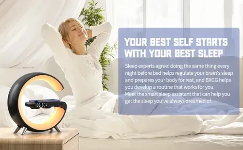 ⏰Smart LED Lamp with Bluetooth Speaker and Wireless Charger