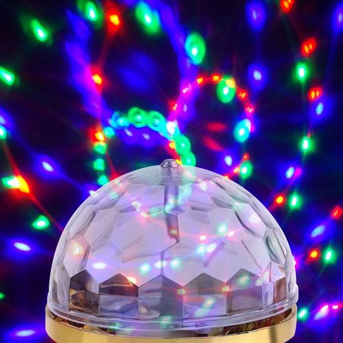 6W LED Stage Light Bulb LED Crystal Magic Ball RGB Mini Rotating Disco Party DJ Christmas Effect Ball Projector Lights Bulb E27