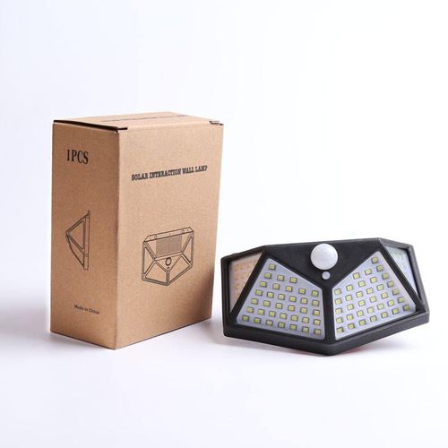 100 LED Solar Light PIR Motion Sensor Outdoor Solar Lamp Wall Light Solar Sunlight Powered Wall Garden light