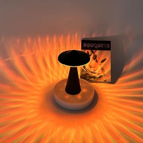 RGB Night Light Bar Mushroom Desk Lamp Restaurant Dimmer Rechargeable LED Table Lamp