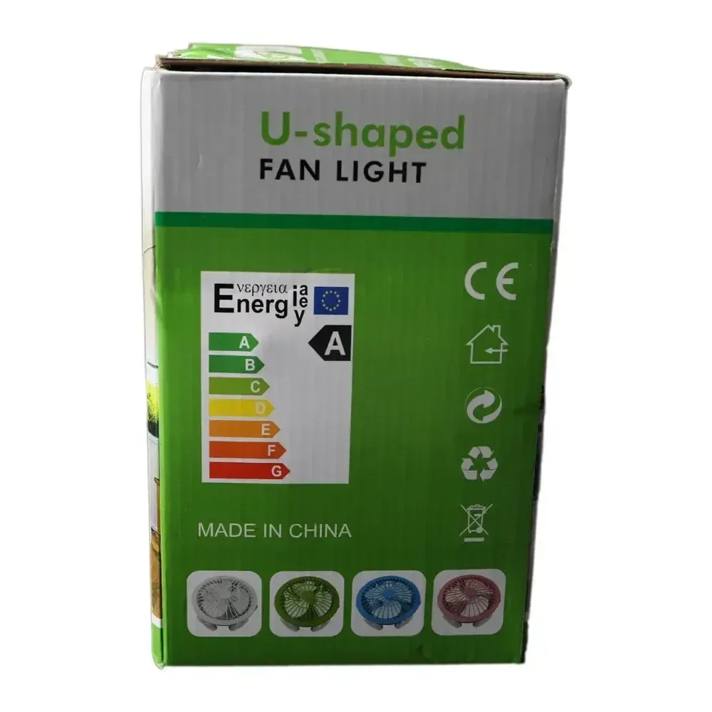 Fashion Design Energy Fan U Shaped Foldable Led E27 Led Ceiling Light with Fan U-Shaped Fan Light
