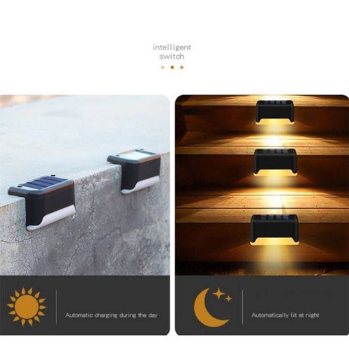 LED Solar Lamps Solar Step Light Outdoor Waterproof LED Solar Fence Wall Lamp Patio Stair Pathway Step Decor Lighting Fence Lamp
