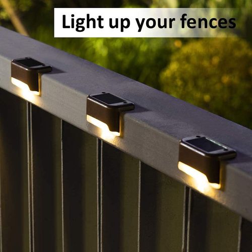 LED Solar Lamps Solar Step Light Outdoor Waterproof LED Solar Fence Wall Lamp Patio Stair Pathway Step Decor Lighting Fence Lamp