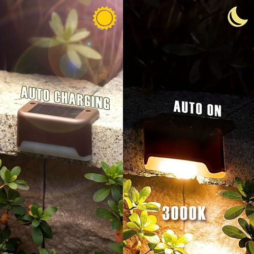 LED Solar Lamps Solar Step Light Outdoor Waterproof LED Solar Fence Wall Lamp Patio Stair Pathway Step Decor Lighting Fence Lamp