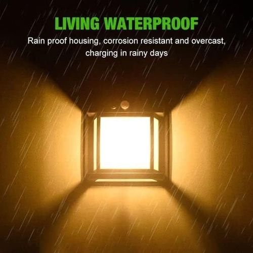 Popular Outdoor Waterproof Solar Garden Lights with Sensing Distance LED Wall Light Patio IP65 DC Power Supply PC Body Material