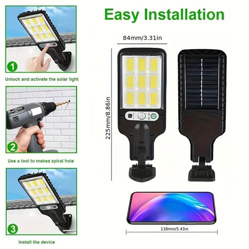 Limited Time Offer - Super Bright Solar Street Lamp Garden Outdoor Security LED COB Path Light Waterproof Motion Sensor Wall Night Lights