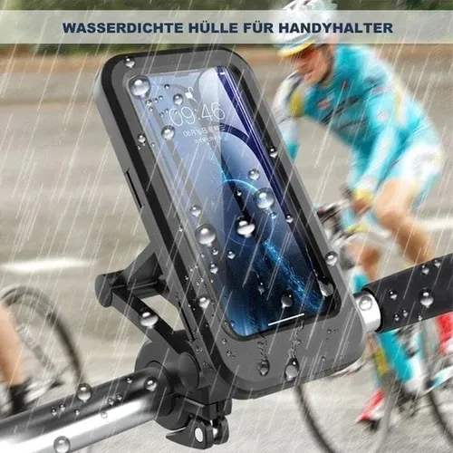 Waterproof phone holder for bicycles and motorcycles