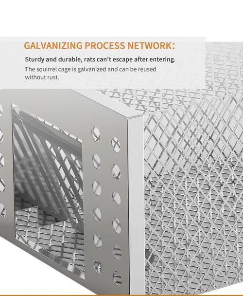 Reusable galvanized automatic door closing mousetrap, non-toxic and harmless, suitable for indoor and outdoor warehouses, garages and restaurants