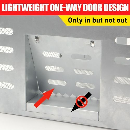 Reusable galvanized automatic door closing mousetrap, non-toxic and harmless, suitable for indoor and outdoor warehouses, garages and restaurants