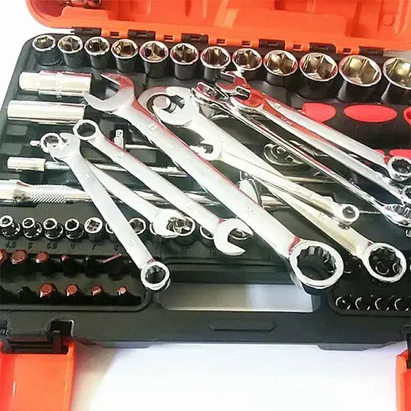 Set of 46pcs Manual Machine Auto Repair Combination Tool sets Hand Impact Spanner Small Socket Wrench set